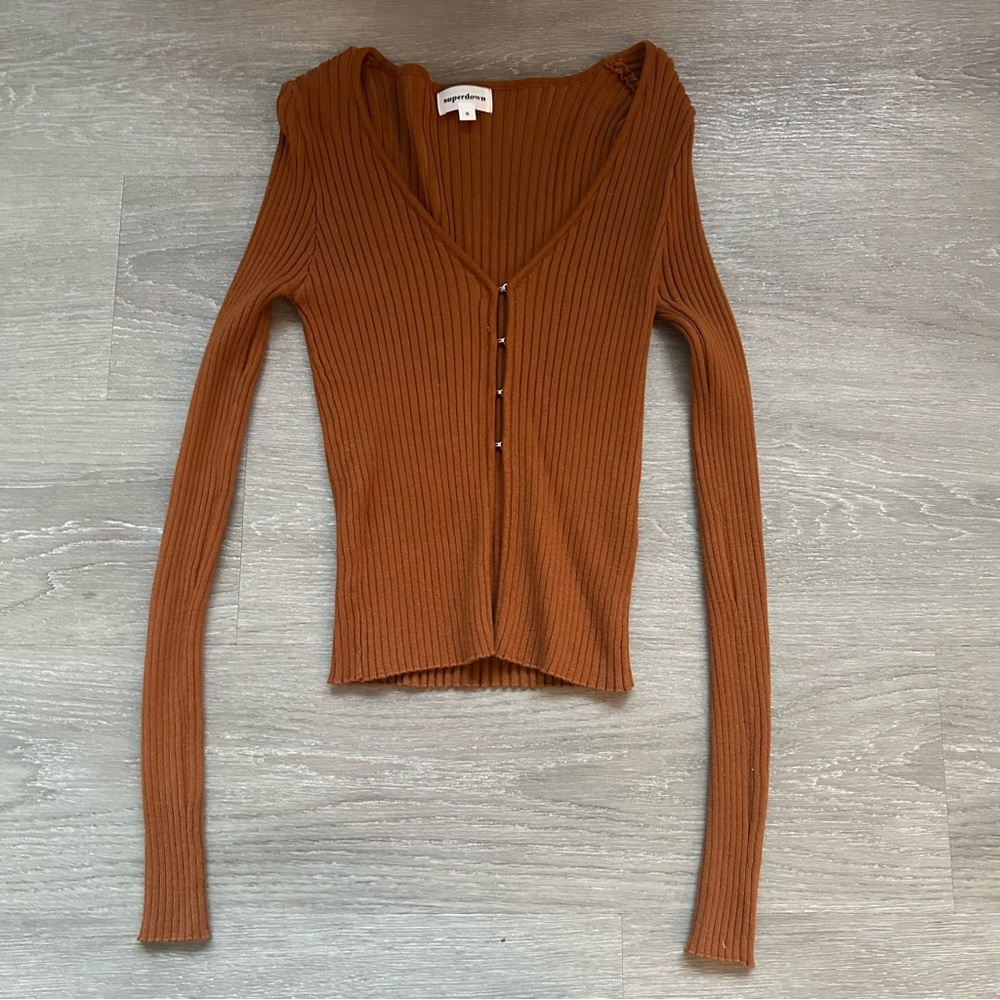 Superdown Hook and Eye Cardigan